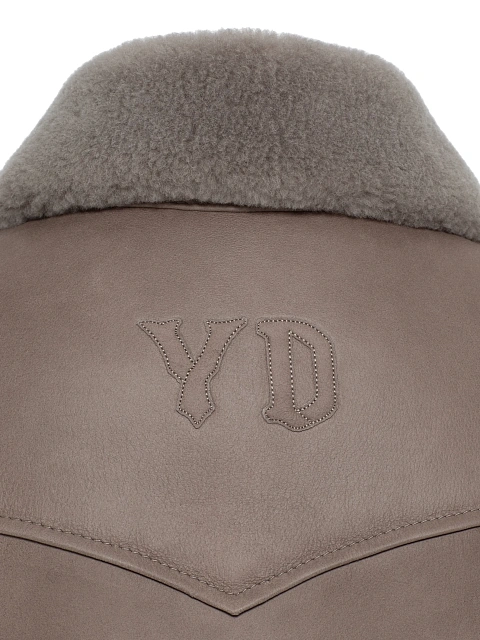 Коричневый жилет из овчины, 4