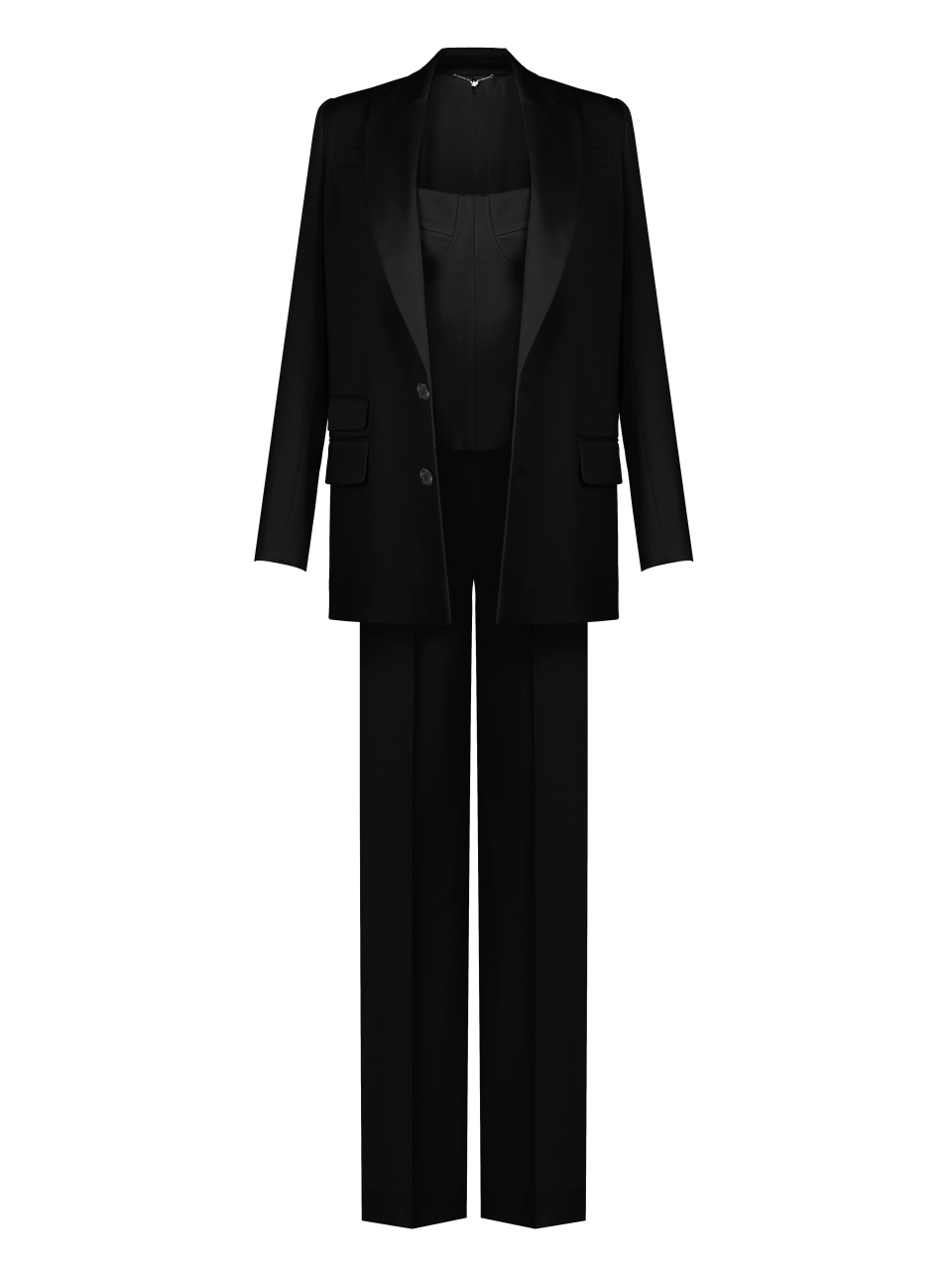 Черный костюм-тройка с корсетом, 1