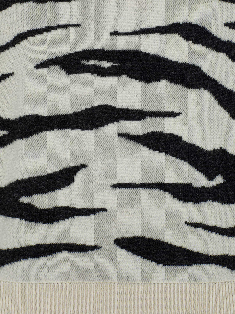 Молочный кашемировый свитер с принтом, 3 Молочный кашемировый свитер с принтом, 3