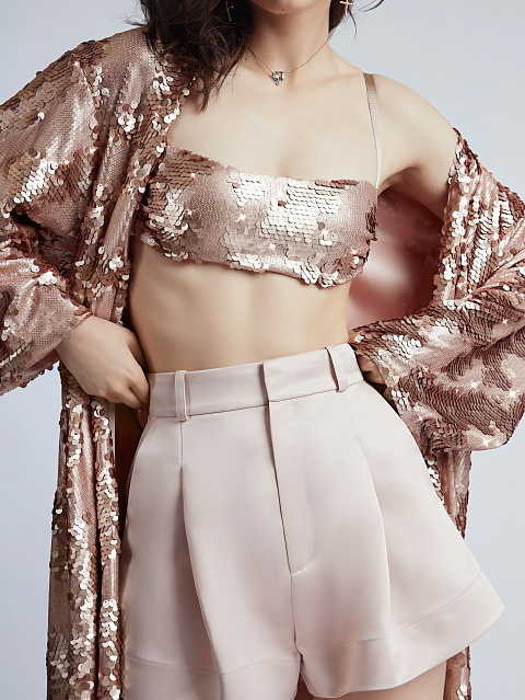 Бронзовый топ в матовых пайетках, 6
