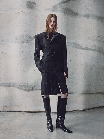 Черная юбка со стразами, 2