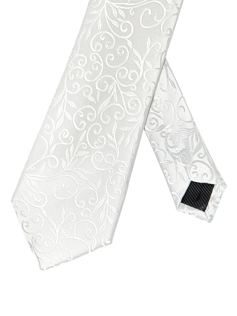 Белый галстук с узором, 3