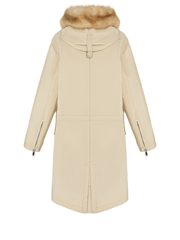 Бежевая парка с мехом, 2