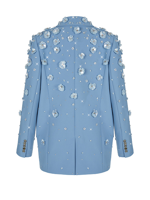 Голубой жакет с пайетками и стразами, 2
