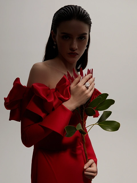 Кольцо из белого золота с бриллиантом, 4 Кольцо из белого золота с бриллиантом, 4