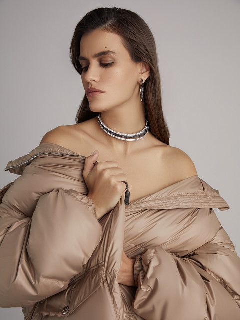 Хупсы из черненого золота с черными бриллиантами круглой огранки и огранки «принцесса», 4 Хупсы из черненого золота с черными бриллиантами круглой огранки и огранки «принцесса», 4