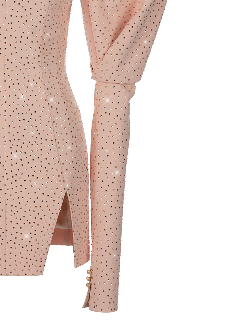 Розовое платье-мини из шерсти со стразами, 3 Розовое платье-мини из шерсти со стразами, 3