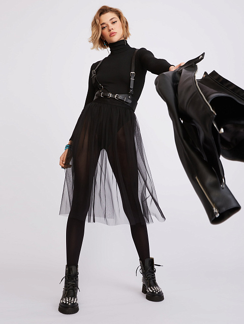 Черная портупея из эко-кожи, 5