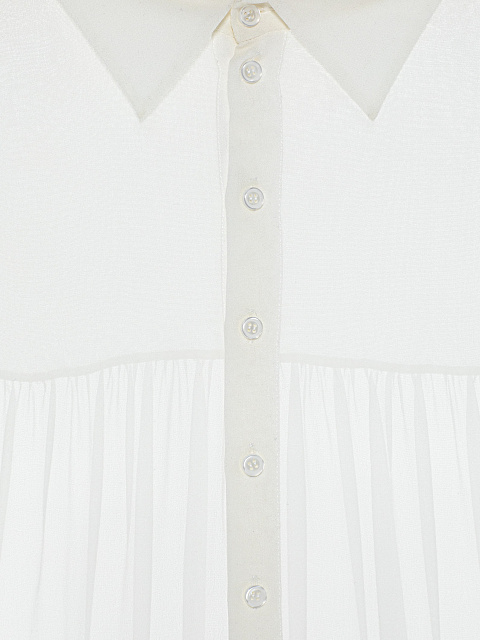 Белое платье-рубашка из шифона, 3