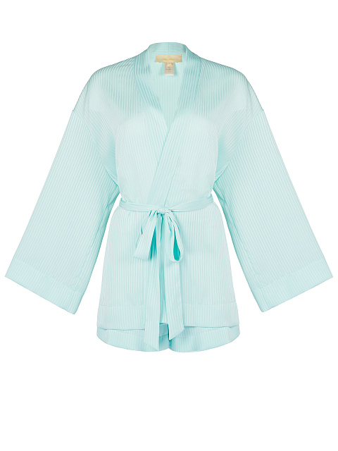 Мятный шифоновый комплект из накидки и шорт, 2