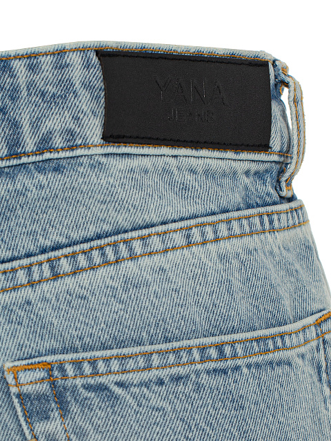 Расклешенные голубые джинсы из хлопка, 7