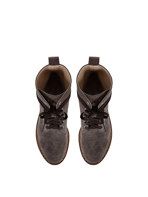 Серо-коричневые ботинки из замши, 4 Серо-коричневые ботинки из замши, 4