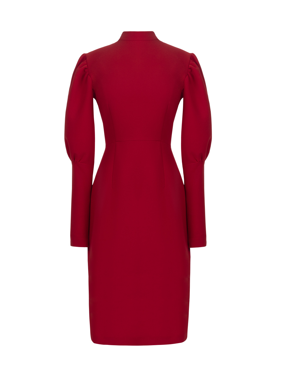 Красное платье-миди с открытой спиной, 1