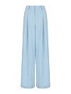 Голубые брюки-палаццо с защипами