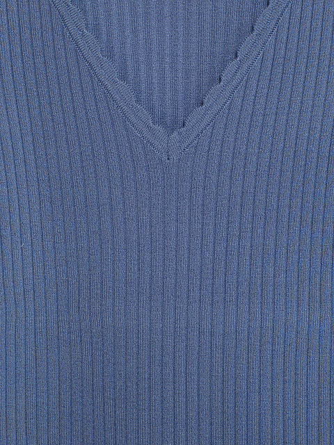 Синий трикотажный топ-лапша, 3 Синий трикотажный топ-лапша, 3