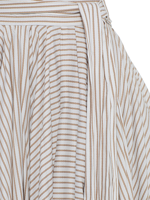 Белая юбка-макси юбка в бежевую полоску, 3