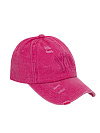 Кепка из денима розового цвета, дырки на козырке, вышивка из кожи "YD"