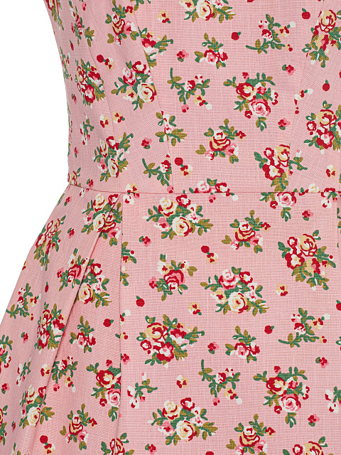 Розовое платье-мини с кружевным подъюбником, 3