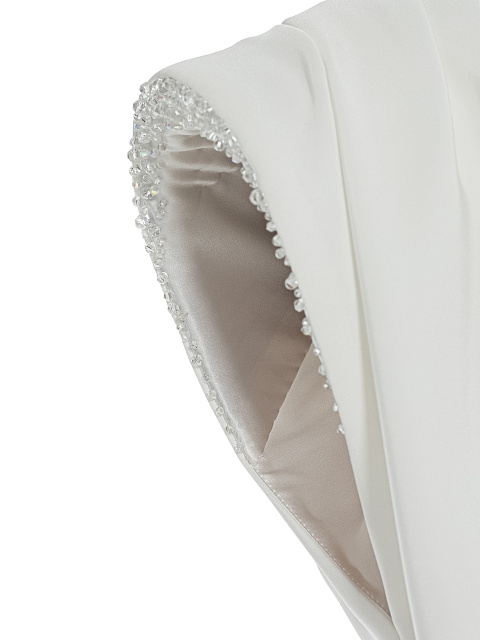 Белое платье-макси с драпировкой, 4