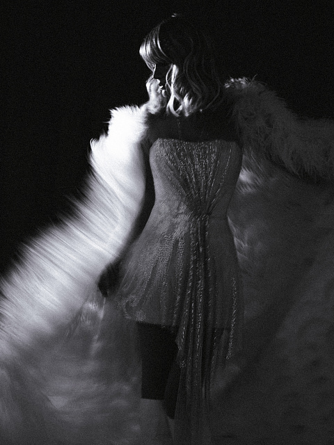 Белое платье-мини из сетки со стразами, 8 Белое платье-мини из сетки со стразами, 8