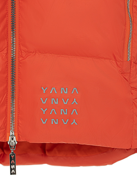 Красный унисекс пуховик с капюшоном, 3