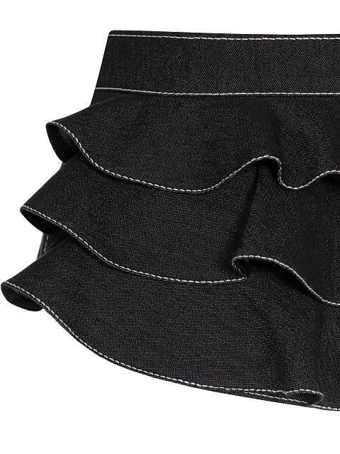 Черная баска из денима на молнии, 3 Черная баска из денима на молнии, 3