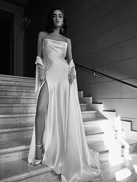 Белые перчатки из сетки со стразами, 5