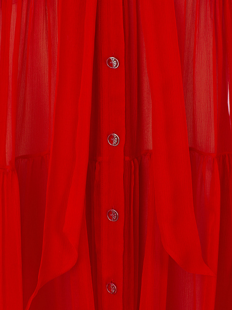 Красное шелковое платье-миди, 4 Красное шелковое платье-миди, 4