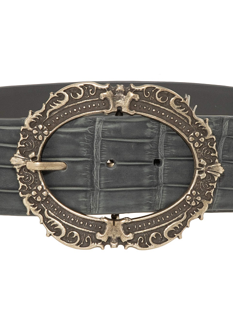 Серый ремень из кожи крокодила, 3