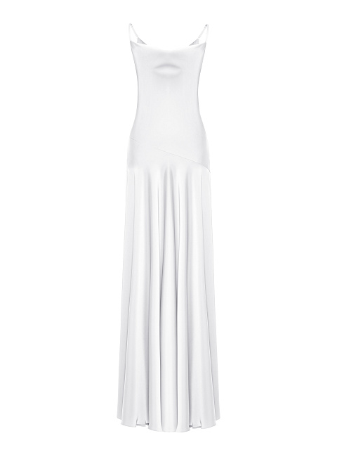 Белое атласное платье-макси, 1 Белое атласное платье-макси, 1