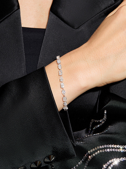 Браслет из белого золота с бриллиантами LG, 1