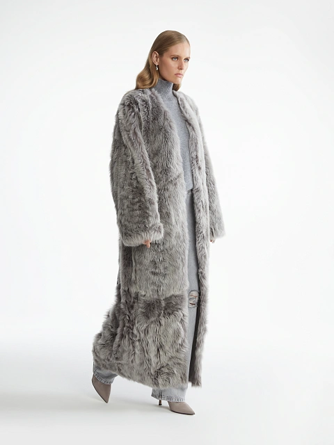 Длинная шуба из меха тосканы, 3