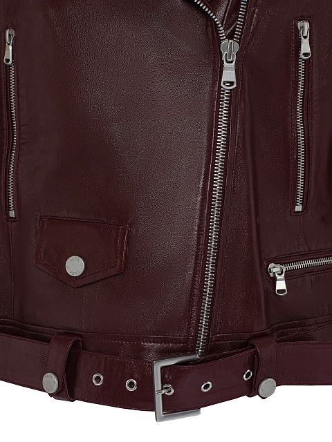 Бордовая кожаная косуха, 3