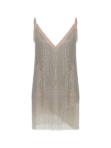 Платье-мини с бахромой, 1