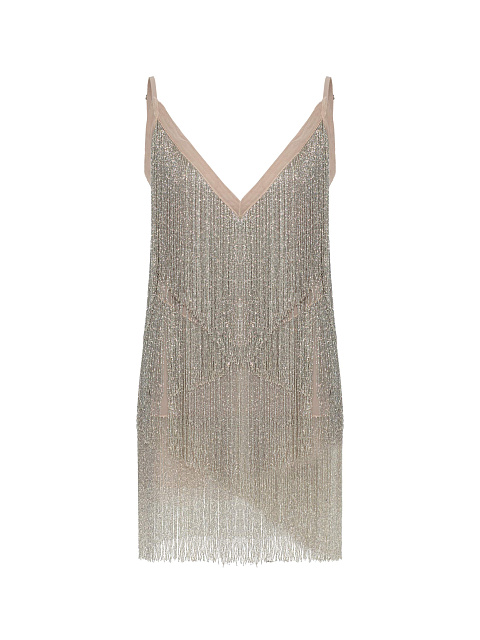 Платье-мини с бахромой, 1