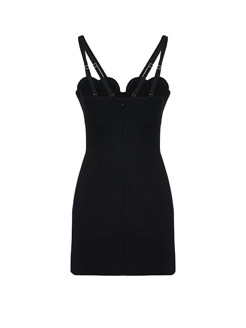 Черное платье-мини с сердцами на лифе, 2