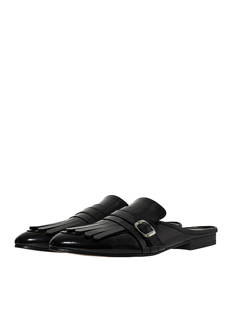 Кожаные мюли с бахромой, 1