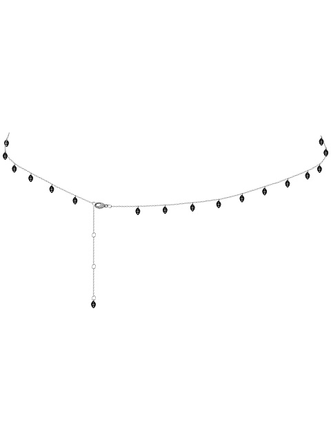 Нательная цепь из серебра с фианитами, 1 Нательная цепь из серебра с фианитами, 1