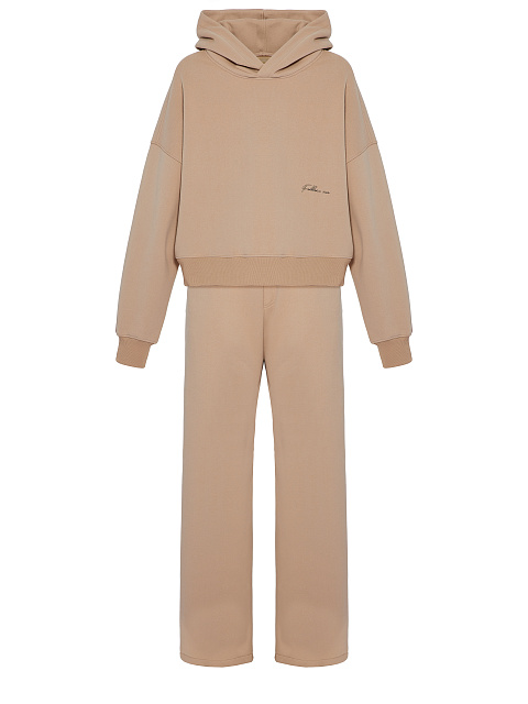Бежевый спортивный костюм из футера, 1