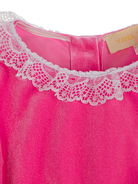 Розовое детское платье из бархата, 5