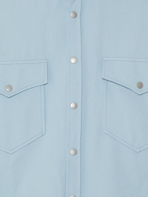 Голубой хлопковый костюм с принтом на спине, 5