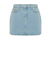 Голубая юбка-мини из денима Голубая юбка-мини из денима