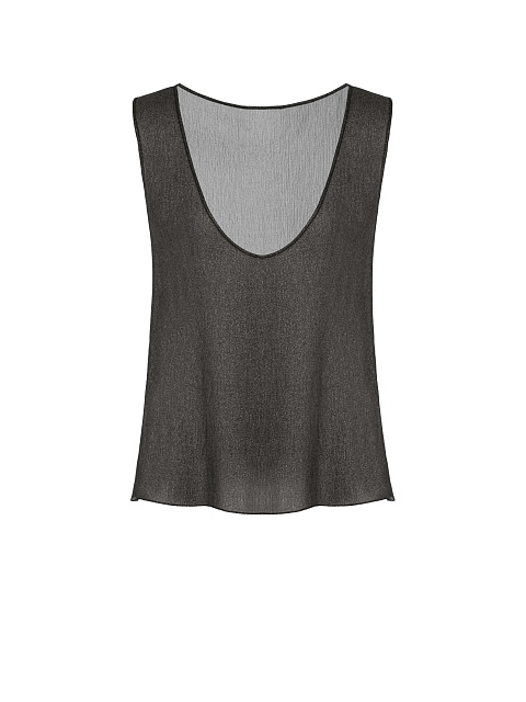 Серебристый топ из шифона, 1 Серебристый топ из шифона, 1