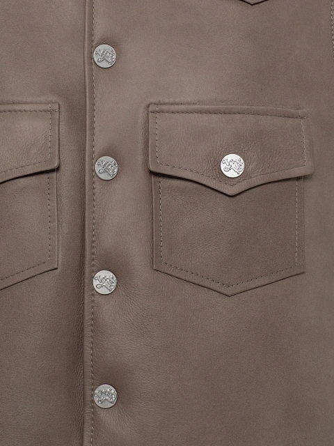 Коричневый жилет из овчины, 3