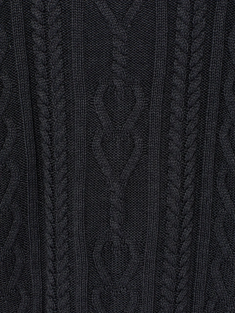 Темно-серый хлопковый свитер с косами, 3