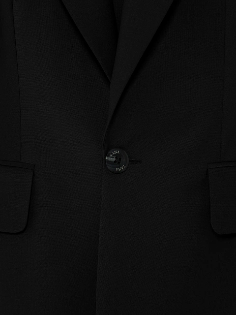 Черный костюм-тройка из шерсти, 8