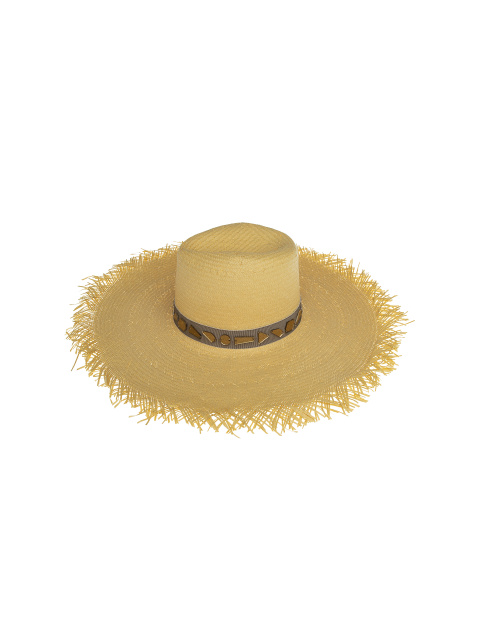 Соломенная шляпа с отделкой из зеркального декора, 1