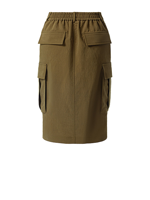Юбка-миди цвета хаки, 2