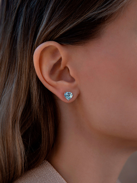 Серьги из белого золота с топазами, 3