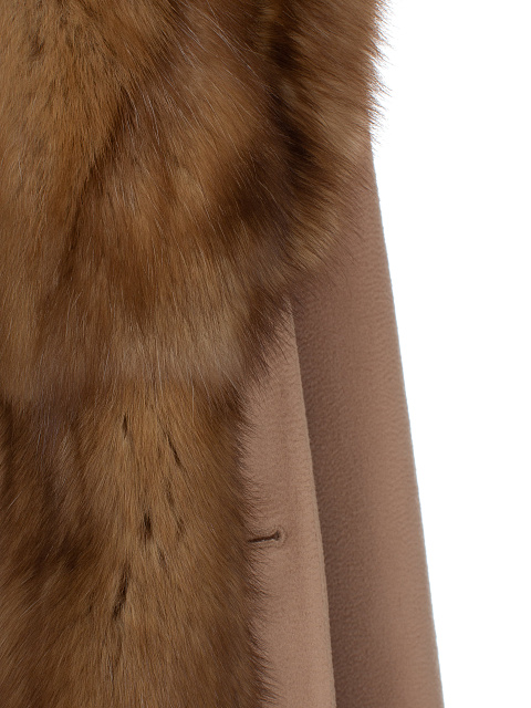 Бежевое однобортное кашемировое пальто, 9 Бежевое однобортное кашемировое пальто, 9